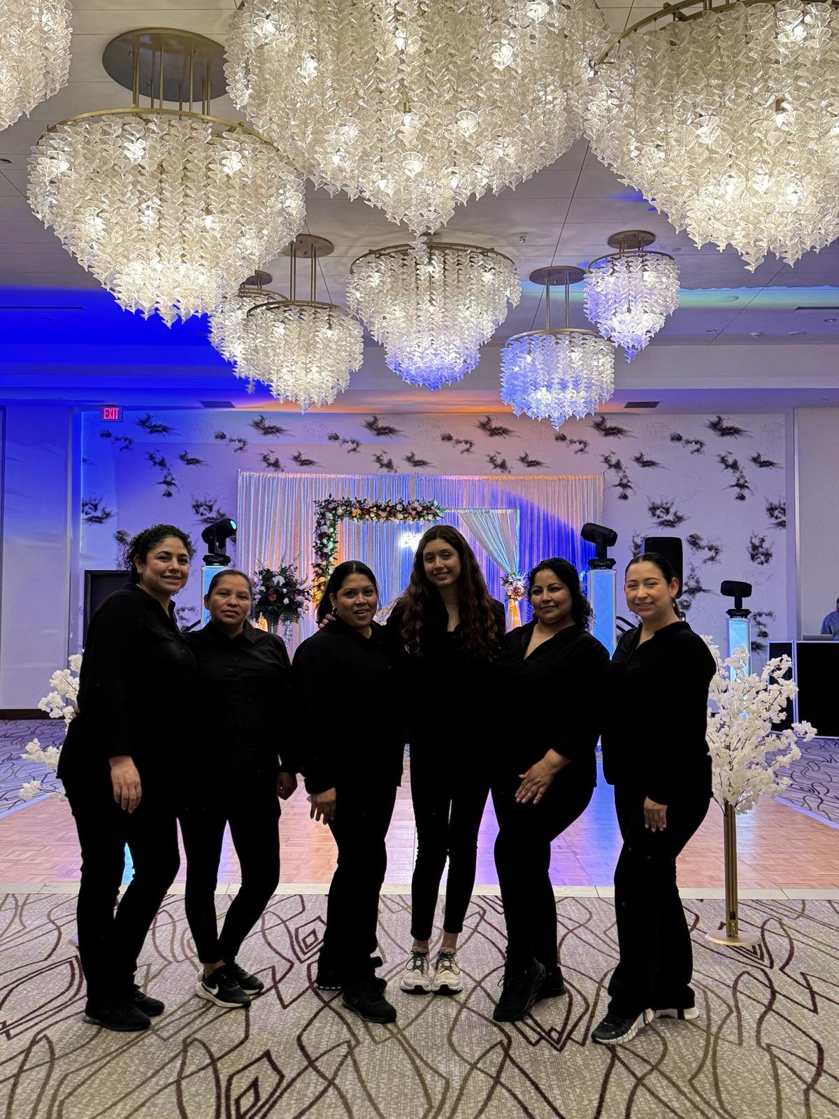 Professional server at a formal dinner.